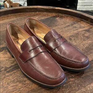 Johnston & Murphy Dark Brown Leather Slip-Ons